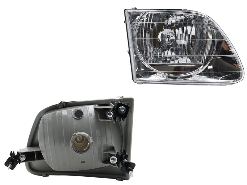 FARO DER F/CROMADO LISO C/AJUSTES (F-250/LOBO/EXPEDITION 97-02)