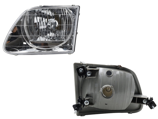 FARO IZQ F/CROMADO LISO C/AJUSTES (LOBO 97-03/EXPEDITION 97-02)