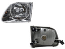 FARO IZQ F/CROMADO LISO C/AJUSTES (F-250/LOBO/EXPEDITION 97-02)