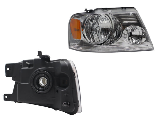 FARO DER F/CROMADO C/MICA AMBAR