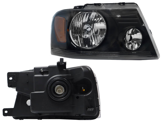 FARO DER F/NEGRO C/MICA AMBAR