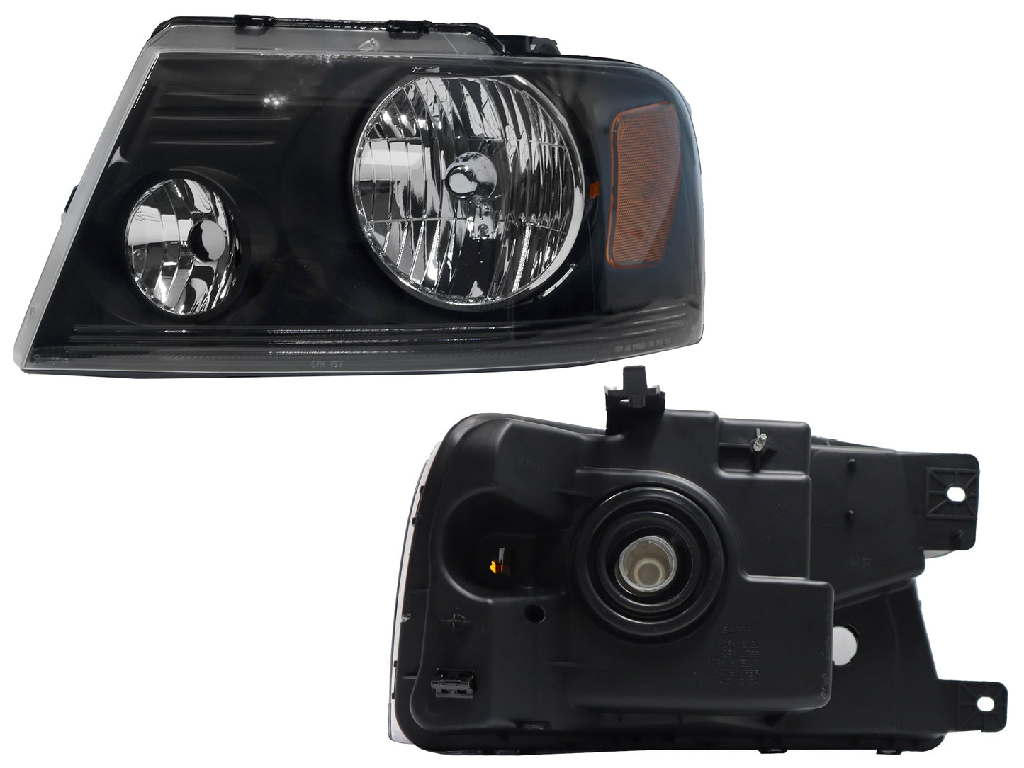 FARO IZQ F/NEGRO C/MICA AMBAR