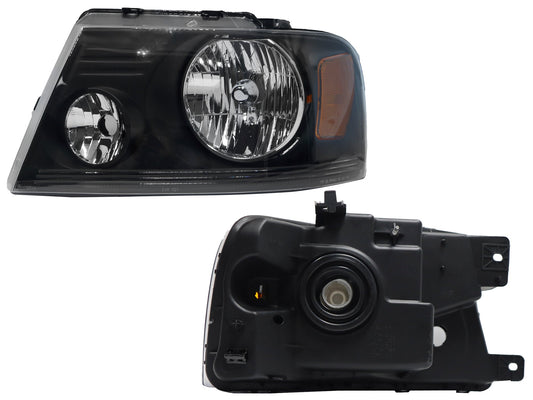 FARO IZQ F/NEGRO C/MICA AMBAR