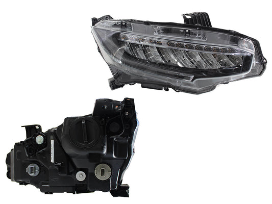 FARO DER F/CROMADO C/LED 4PTAS