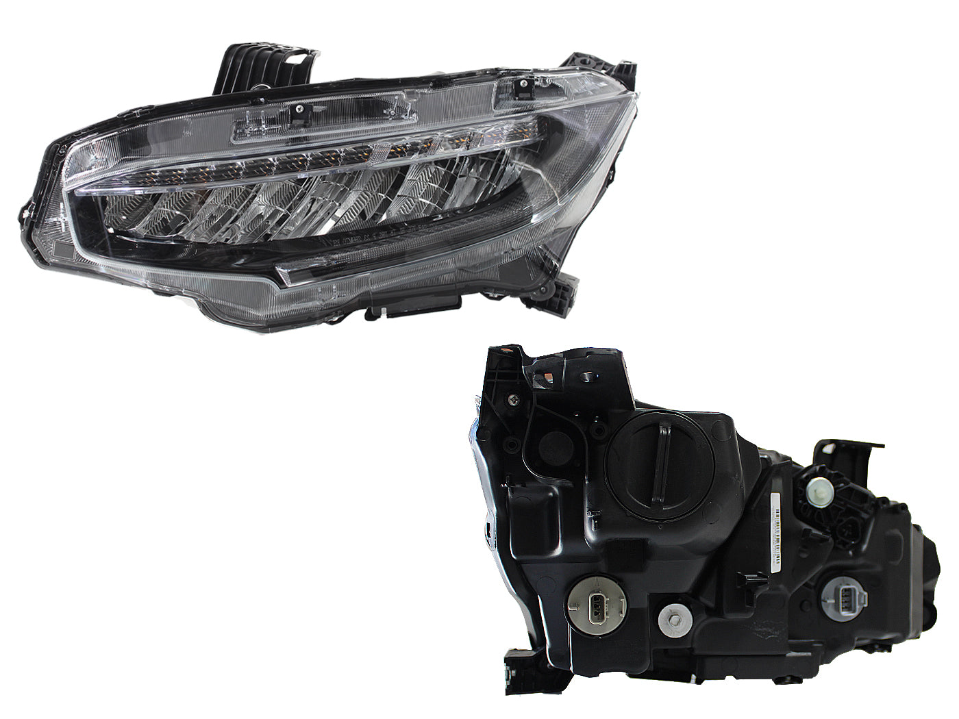 FARO IZQ F/CROMADO C/LED 4PTAS