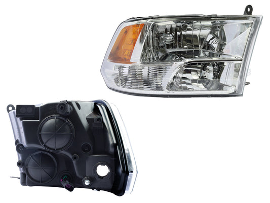 FARO DER F/CROMADO C/MICA AMBAR DOBLE AS