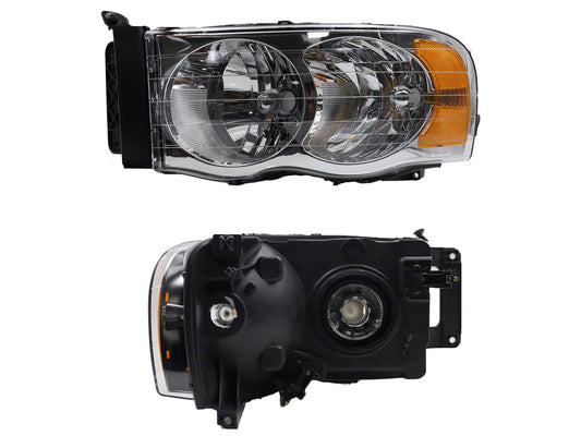 FARO IZQ F/CROMADO C/BASE C/MICA AMBAR