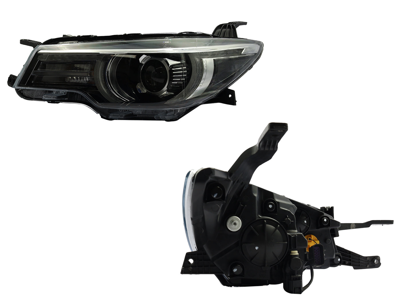 FARO IZQ F/CROMADO C/LED C/LUPA C/DRL (11PINES)