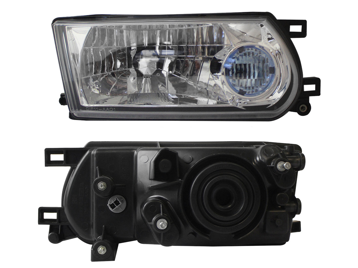 FARO DER F/CROMADO C/OJO AZUL