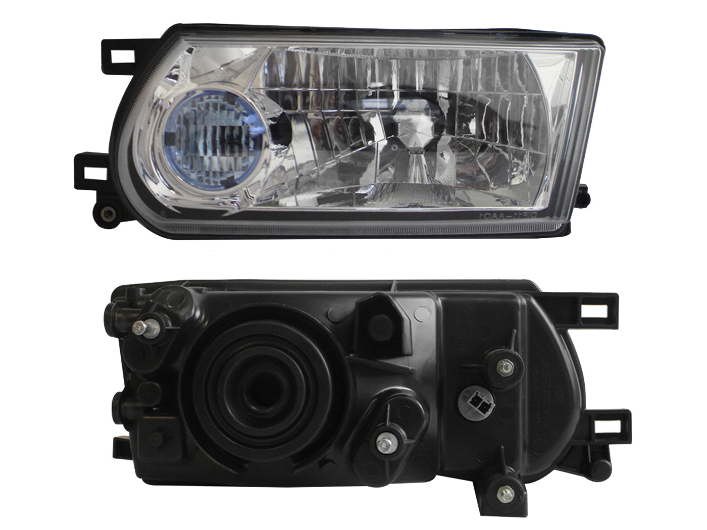 FARO IZQ F/CROMADO C/OJO AZUL