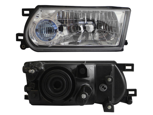 FARO IZQ F/CROMADO C/OJO AZUL