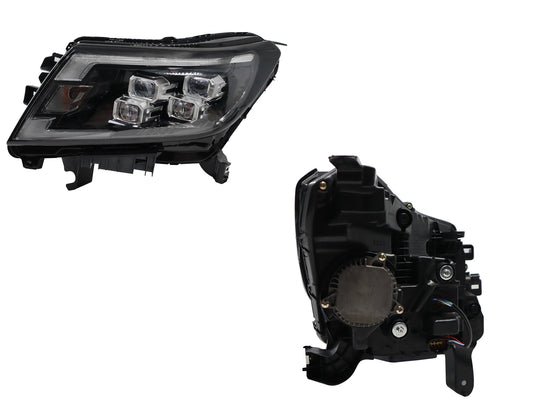 FARO IZQ F/CROMADO C/LED C/LUPA (PLATINUM/PRO-4X)