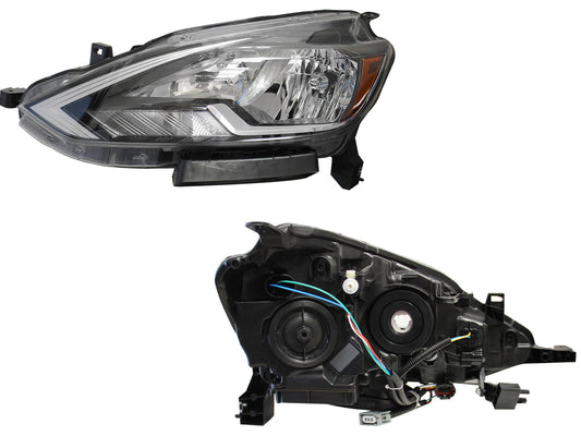 FARO IZQ F/CROMADO C/MICA AMBAR