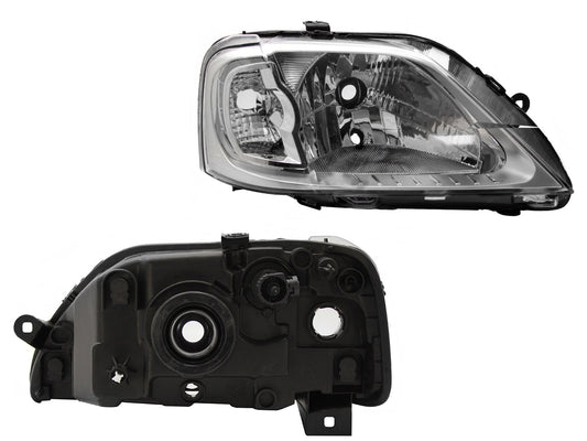 FARO DER F/CROMADO LISO C/CUARTO RAYADO