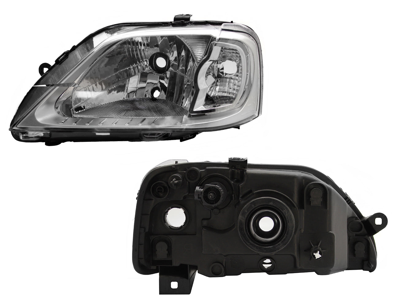 FARO IZQ F/CROMADO LISO C/CUARTO RAYADO