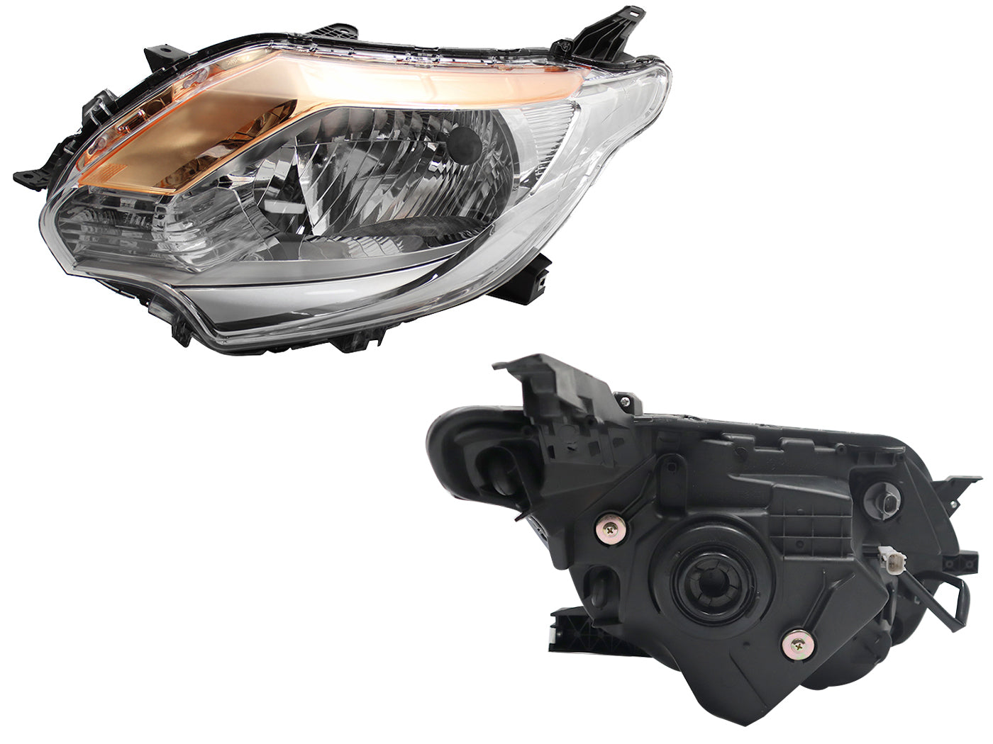 FARO IZQ F/CROMADO C/AMBAR