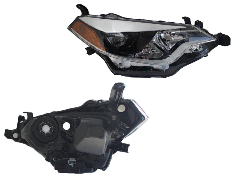 FARO DER F/NEGRO C/LED C/LUPA C/MICA AMBAR