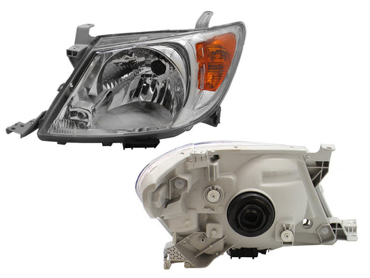 FARO IZQ F/CROMADO C/MICA AMBAR