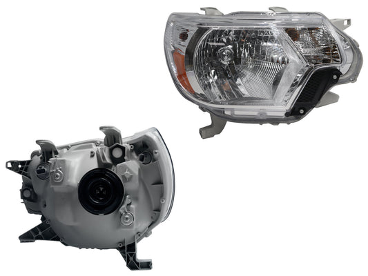 FARO DER F/CROMADO MICA AMBAR