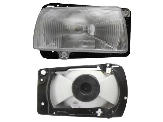 FARO DER F/CROMADO C/BASE METAL VIDRIO RAYADO