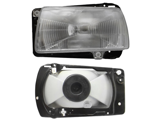 FARO IZQ F/CROMADO C/BASE METAL VIDRIO RAYADO