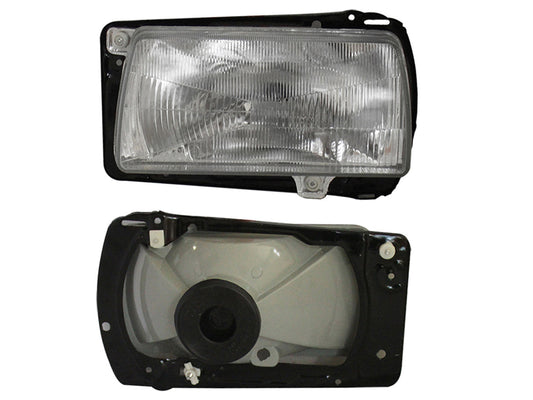 FARO IZQ F/CROMADO C/BASE PLASTICO VIDRIO RAYADO