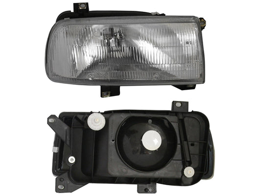 FARO IZQ F/CROMADO C/BASE PLASTICO VIDRIO RAYADO