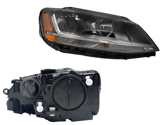 FARO DER F/NEGRO C/DRL P/1 CUARTO C/MICA AMBAR (7PINES)