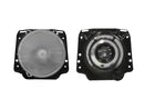 FARO DER/IZQ C/BASE METAL VIDRIO RAYADO