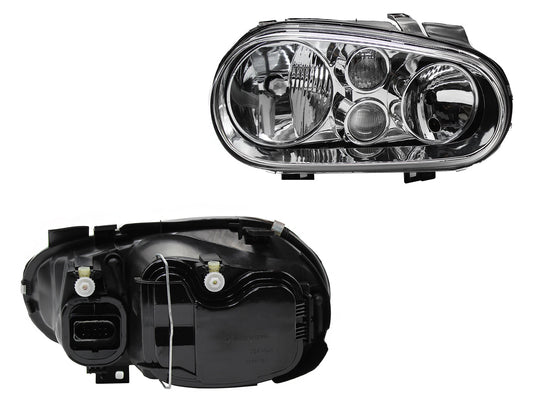 FARO DER F/CROMADO C/LUPA C/FOCO AMBAR VIDRIO LISO