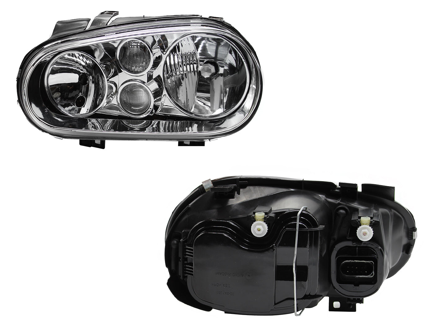 FARO IZQ F/CROMADO C/LUPA C/FOCO AMBAR VIDRIO LISO