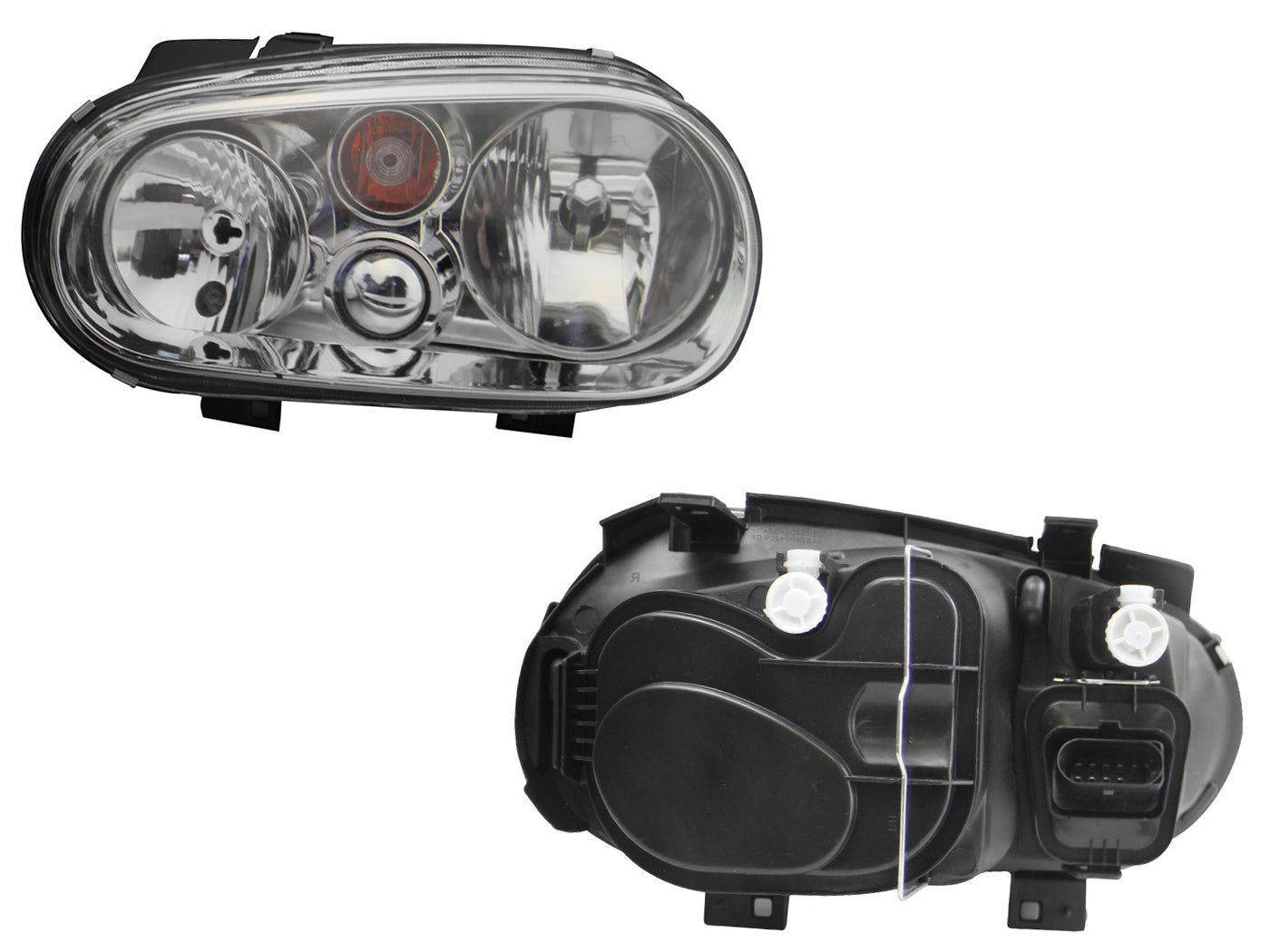 FARO IZQ F/CROMADO S/LUPA C/FOCO AMBAR VIDRIO LISO