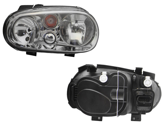 FARO IZQ F/CROMADO S/LUPA C/FOCO AMBAR VIDRIO LISO