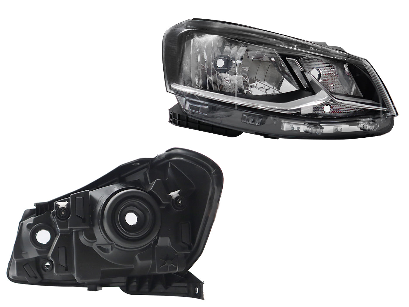 FARO DER F/NEGRO FILO CROMO (SEDAN/H-BACK)