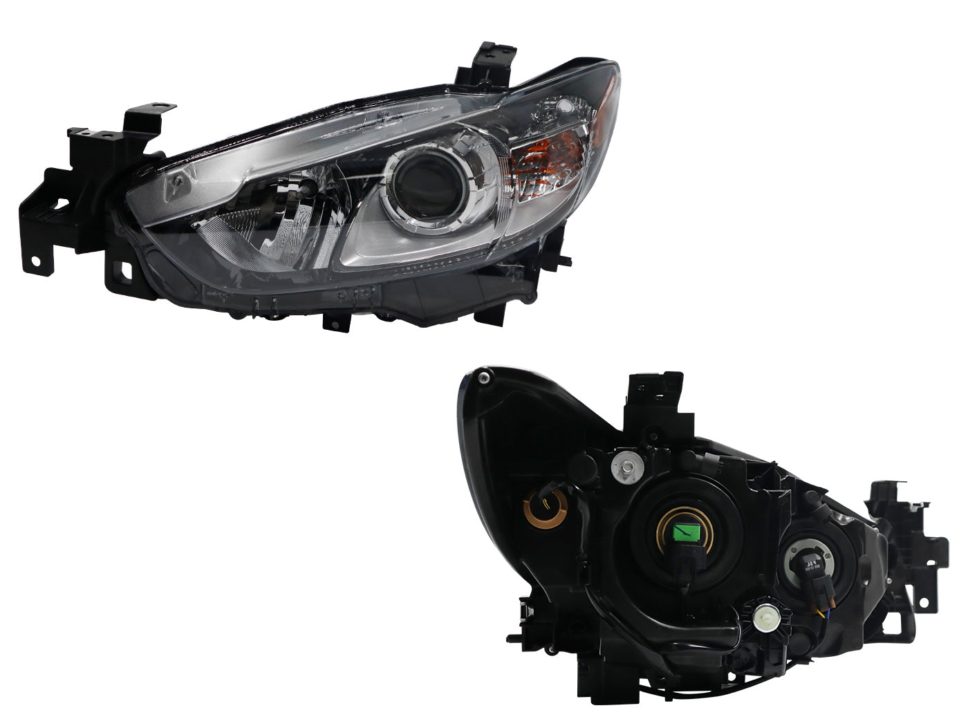 FARO IZQ F/NEGRO C/LUPA P/HALOGENO C/MICA AMBAR