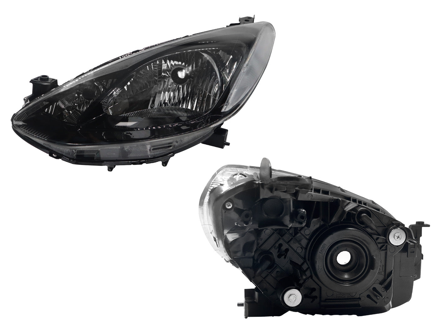 FARO IZQ F/CROMADO C/MICA BLANCO