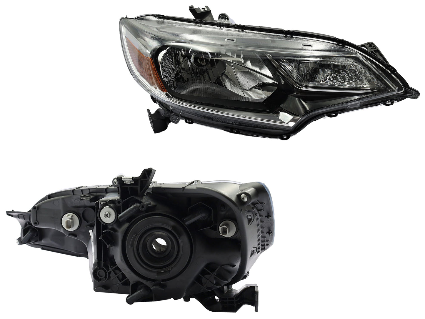 FARO DER F/NEGRO C/MICA AMBAR