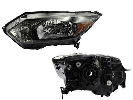 FARO IZQ F/NEGRO C/MICA AMBAR