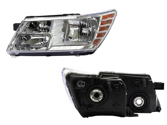 FARO IZQ F/CROMADO C/MICA AMBAR