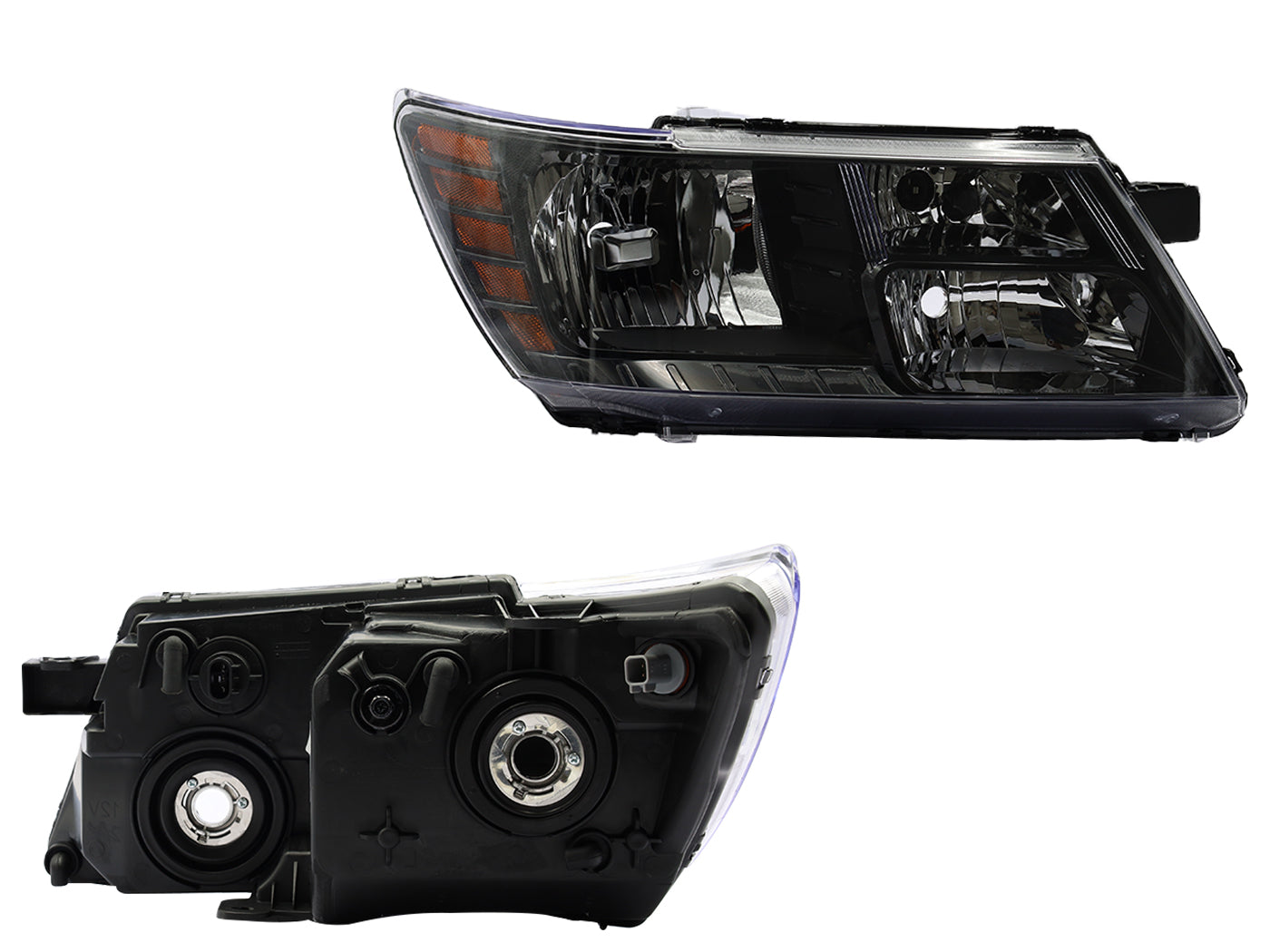 FARO DER F/NEGRO C/MICA AMBAR