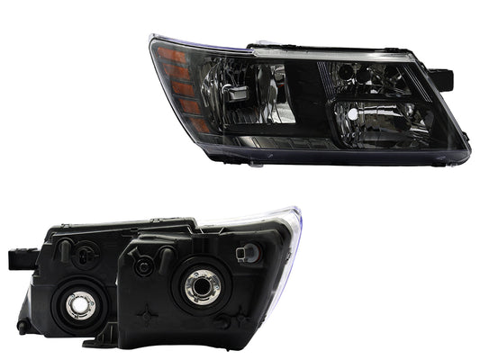 FARO DER F/NEGRO C/MICA AMBAR