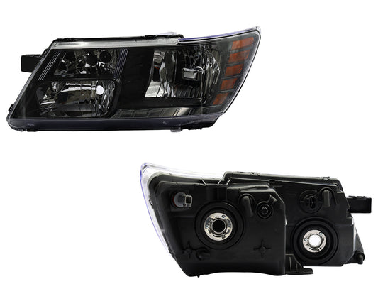 FARO IZQ F/NEGRO C/MICA AMBAR