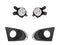 KIT FARO AUX C/REJILLAS NEGRAS FILO CROMO C/FOCOS