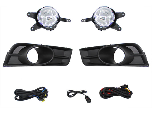 KIT FARO AUX C/CABLES C/REJILLAS NEGRAS C/FOCOS