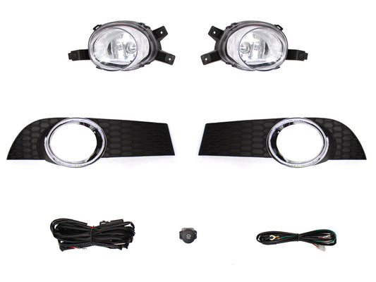 KIT FARO AUX C/CABLES C/REJILLAS ARILLO CROMO C/FOCOS