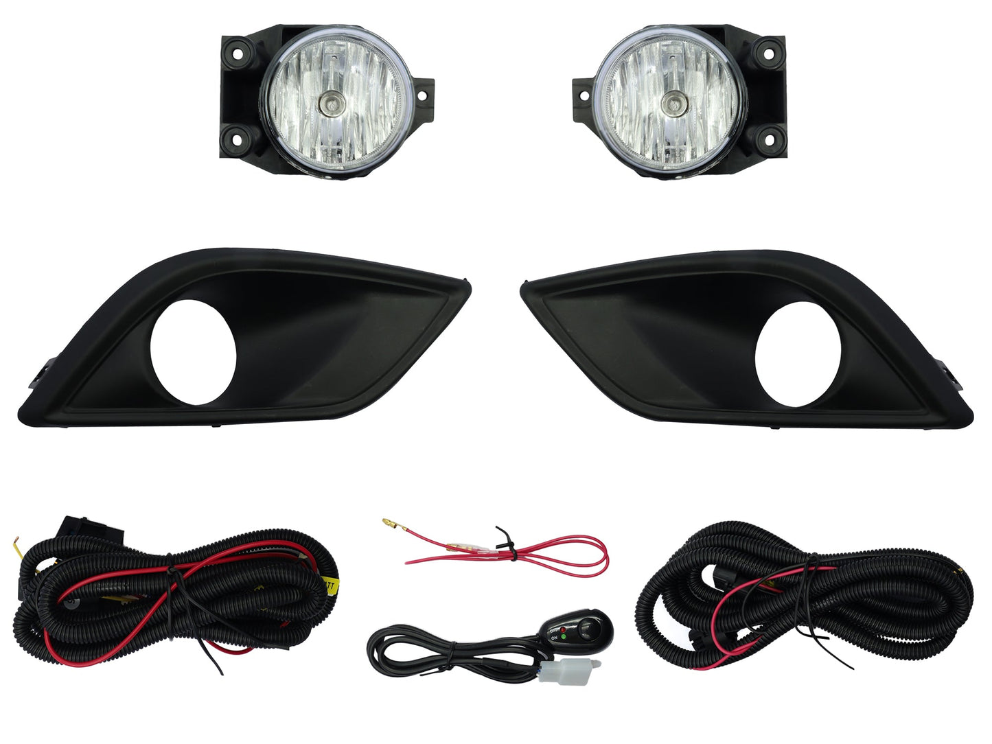 KIT FARO AUX C/CABLES C/REJILLAS NEGRAS FILO NEGRO C/FOCOS