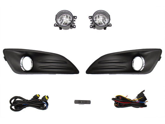 KIT FARO AUX C/CABLES C/REJILLAS ARILLO CROMO C/FOCOS