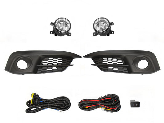 KIT FARO AUX C/CABLES C/REJILLAS NEGRAS C/FOCOS 2-4PTAS