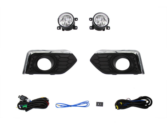 KIT FARO AUX C/CABLES C/REJILLAS NEGRAS C/FILO CROMO C/FOCOS