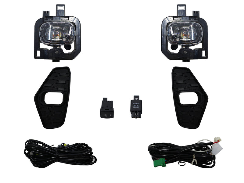 KIT FARO AUX C/LED C/CABLES C/REJILLAS NEGROS